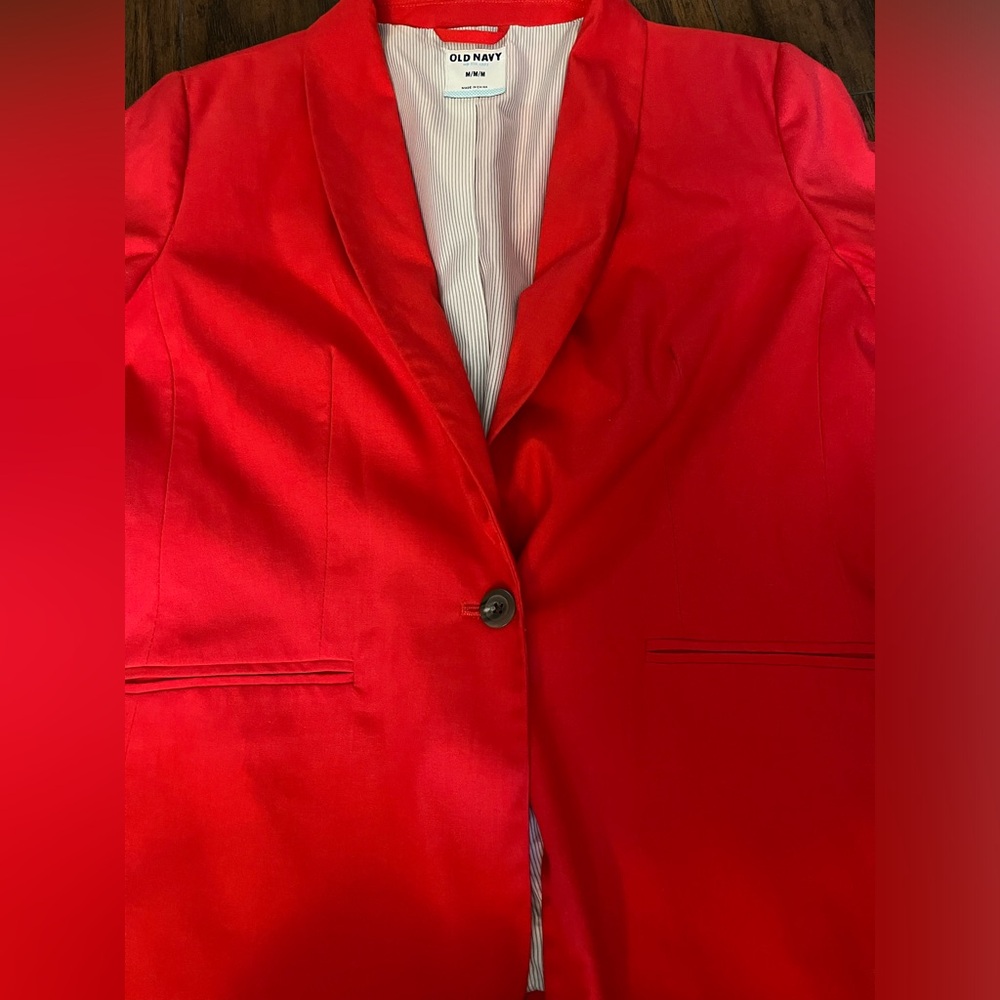 Old Navy Red Blazer Size Medium - Picture 7 of 9
